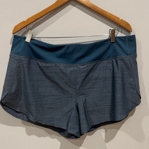 Athleta Navy Textured Shorts